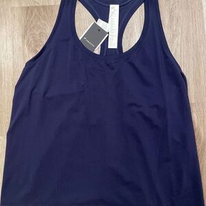 Fabletics Deep Navy Feather Tech Racerback Top